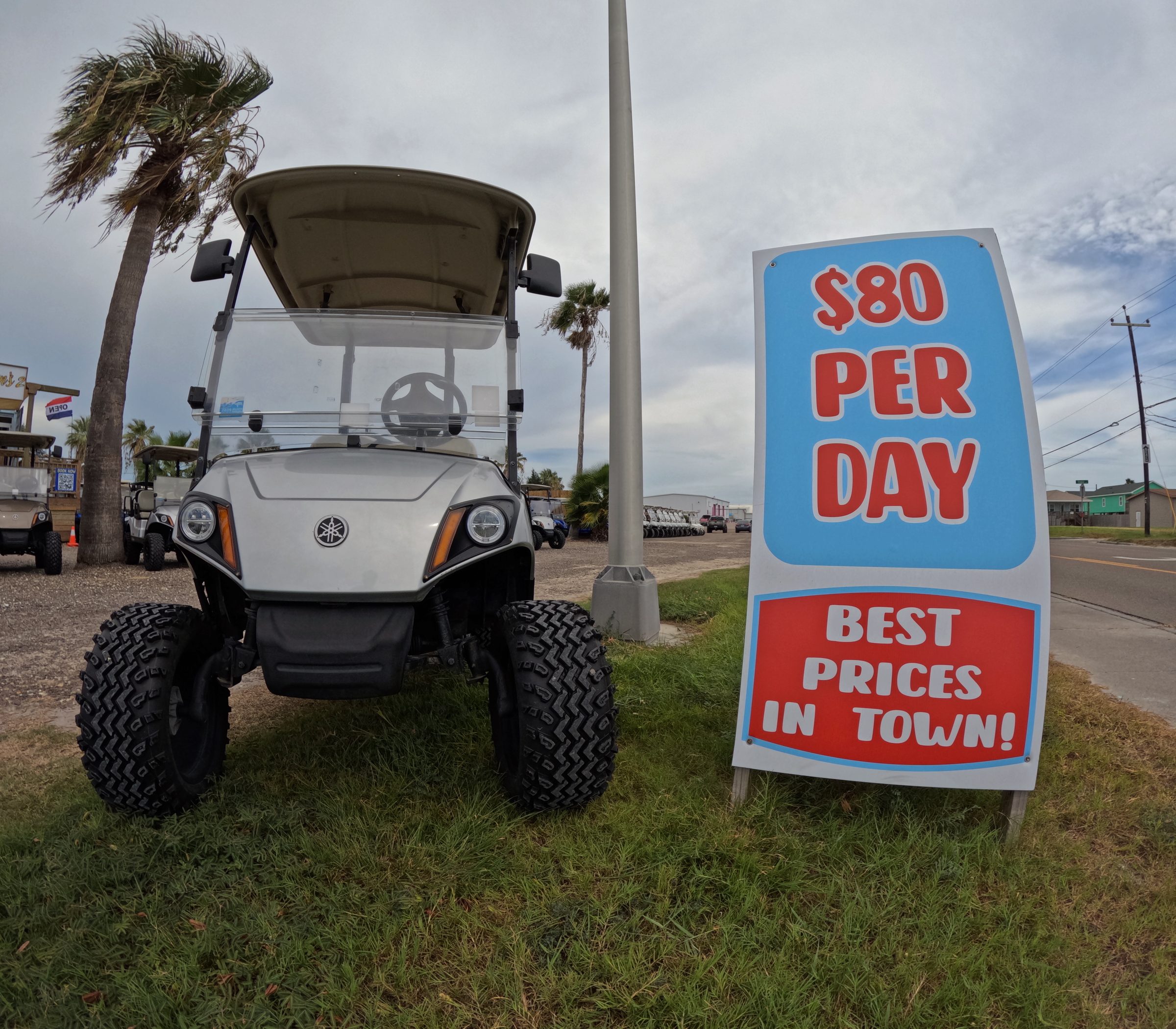 Yamaha beach cart rental Port Aransas — $80 per day, best prices in town