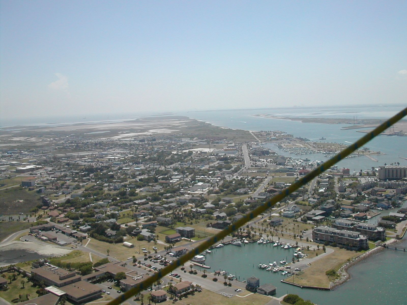Port Aransas harbor with boats at the docks