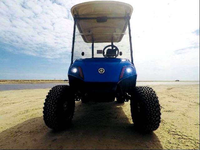 Yamaha golf carts in the Peyton's Beach Carts fleet